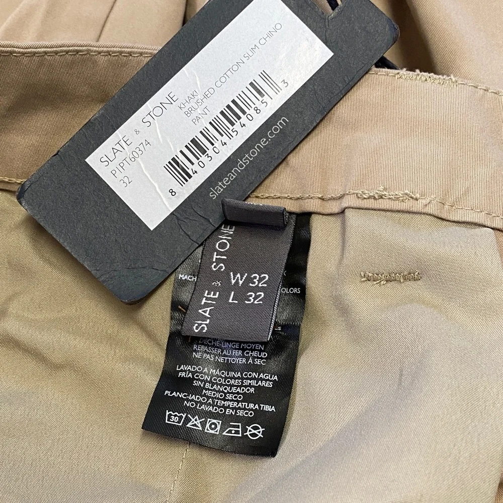 Slate & Stone Khaki Chinos Men 32W X 32L Men’s Slacks